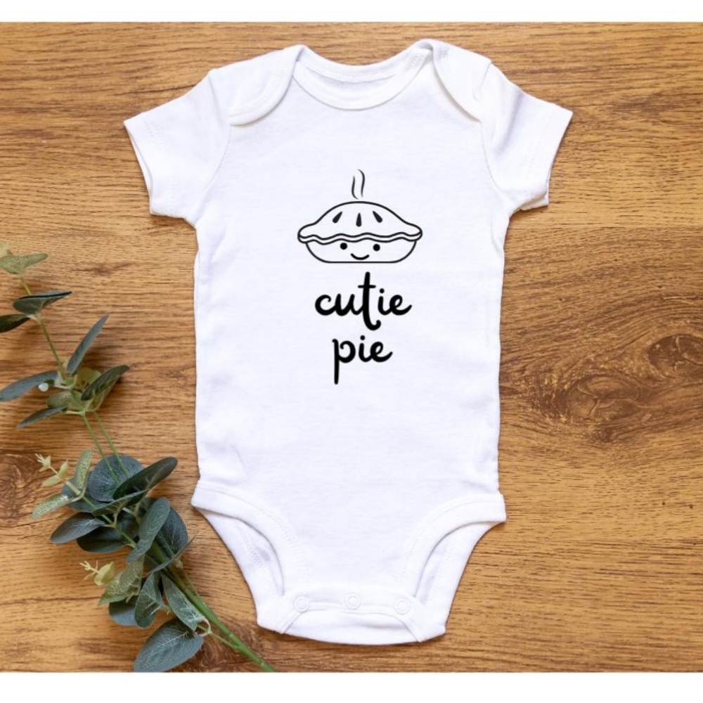 White 'Cutie Pie' Baby Onesie